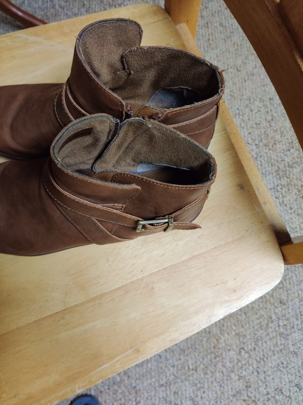 Boc Brown Ankle Booties with Side Buckle - Picture 8 of 9